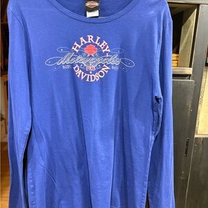 Harley-Davidson Blue Long Sleeve Tee